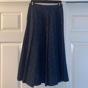 ❀ Vintage wool pleated mid length skirt ❀